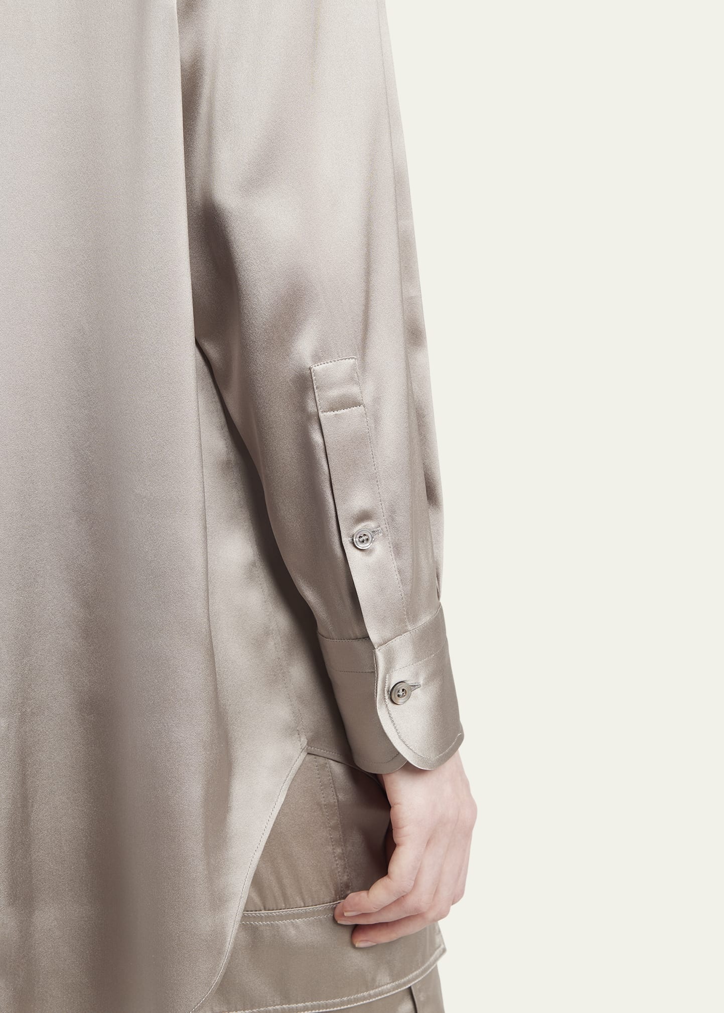 Button-Down Silk Shirt - 5