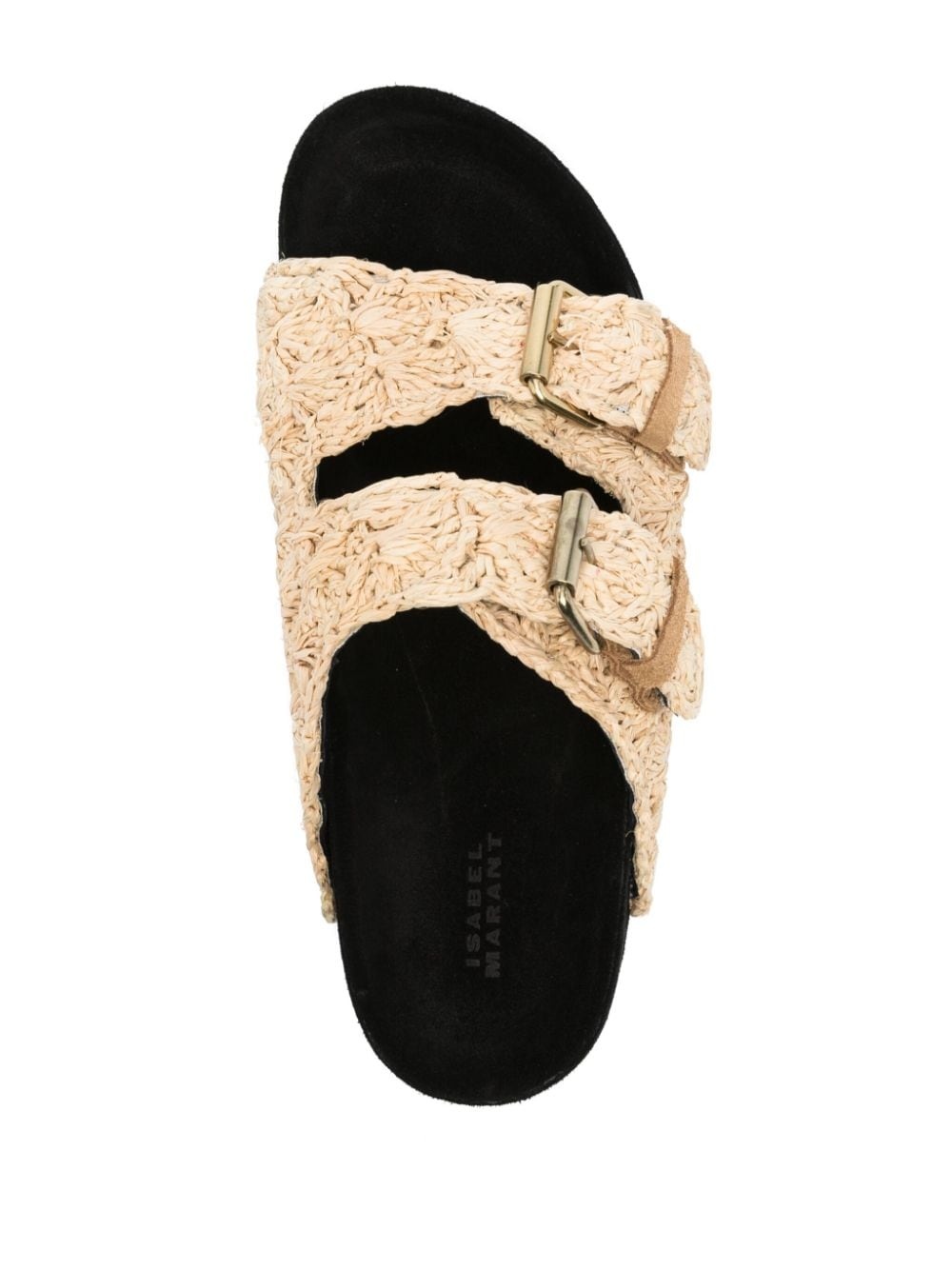 raffia-upper sandals - 4
