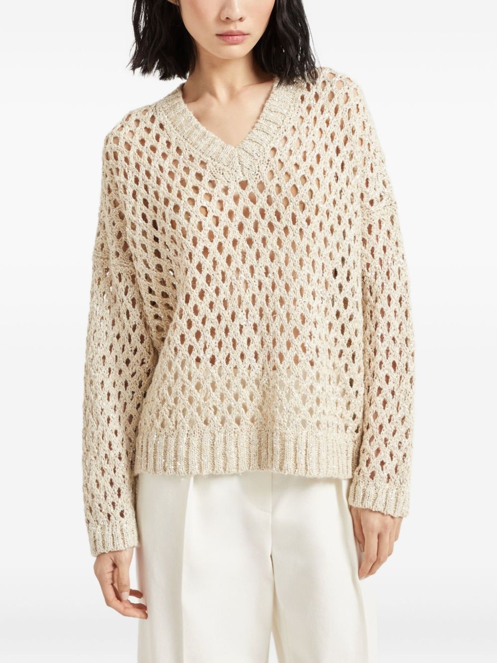 open-knit jumper - 4