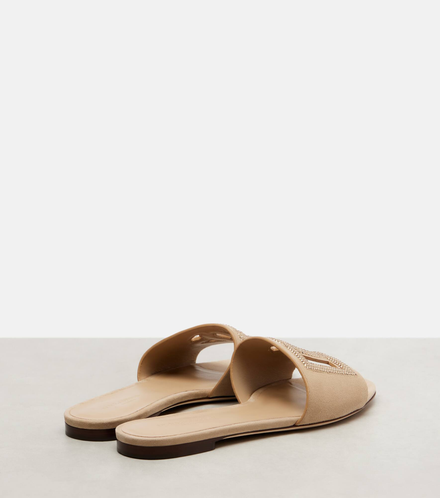DG crystal-embellished suede slides - 2