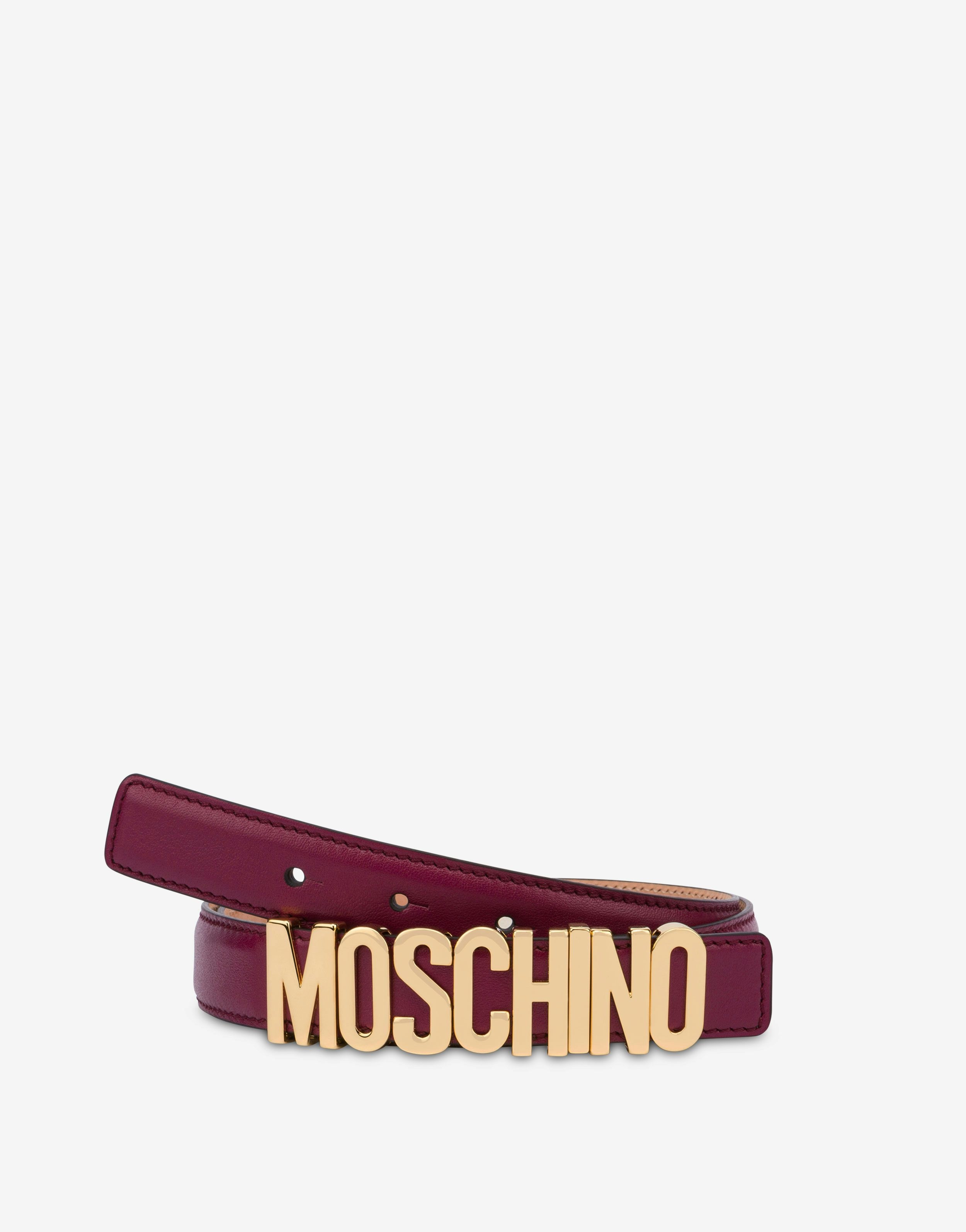 LETTERING LOGO CALFSKIN BELT - 3