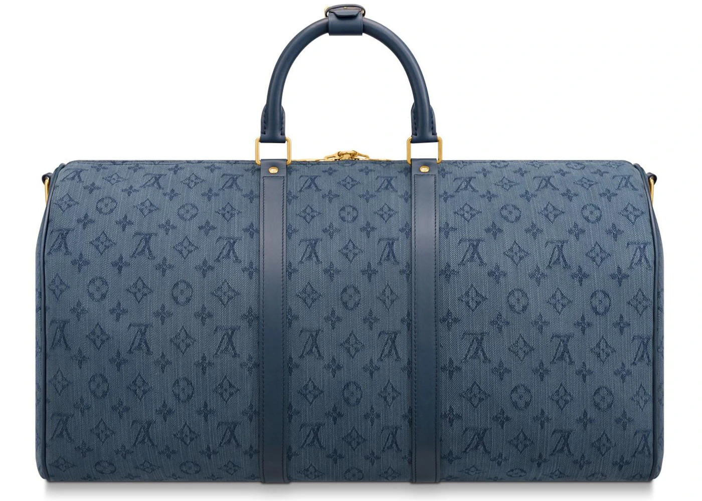 Louis Vuitton Keepall Bandouliere Monogram Denim 50 Navy - 2