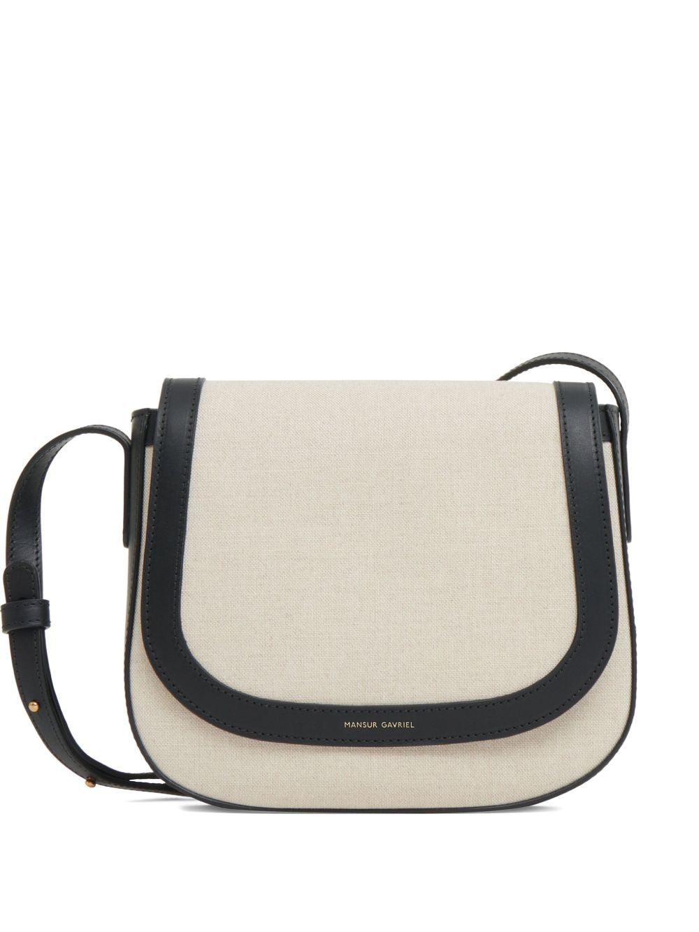 structured-canvas shoulder bag - 1