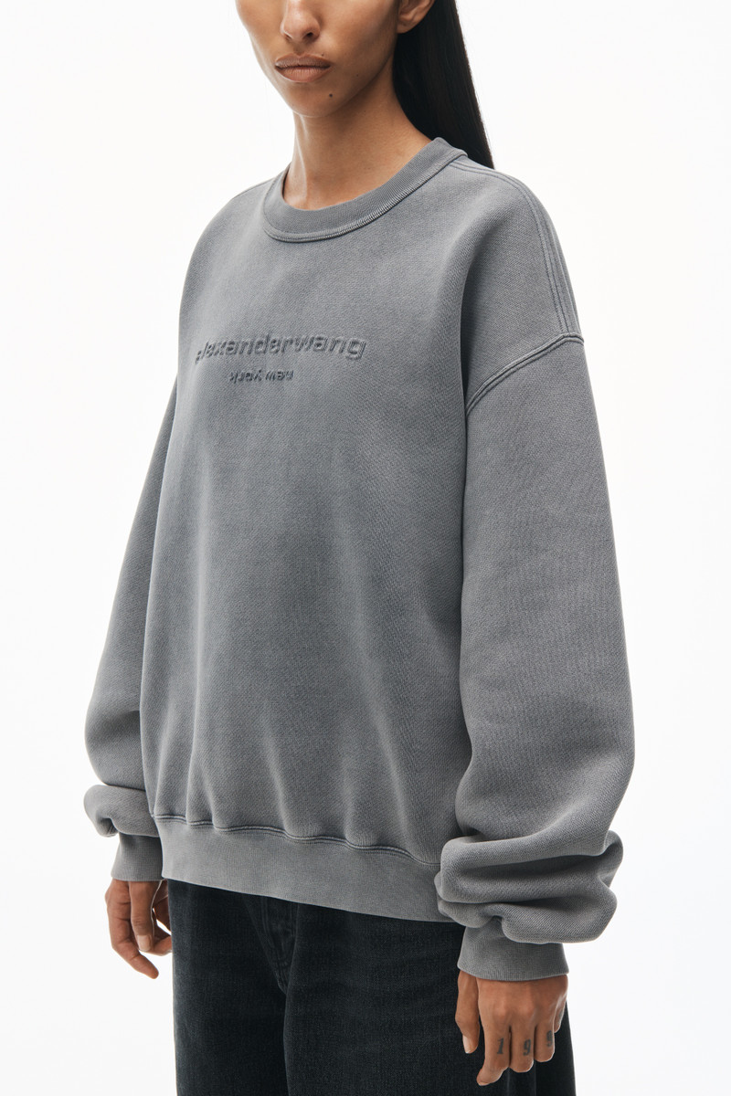 Acid Wash Sweatshirt in Structured Terry 3