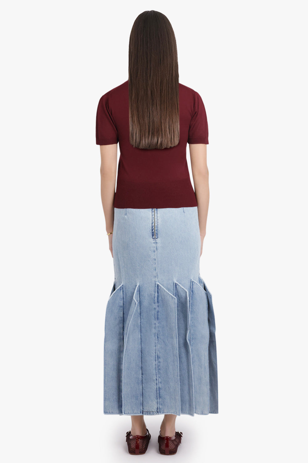 BEA S/S KNIT TOP | BRICK RED - 5