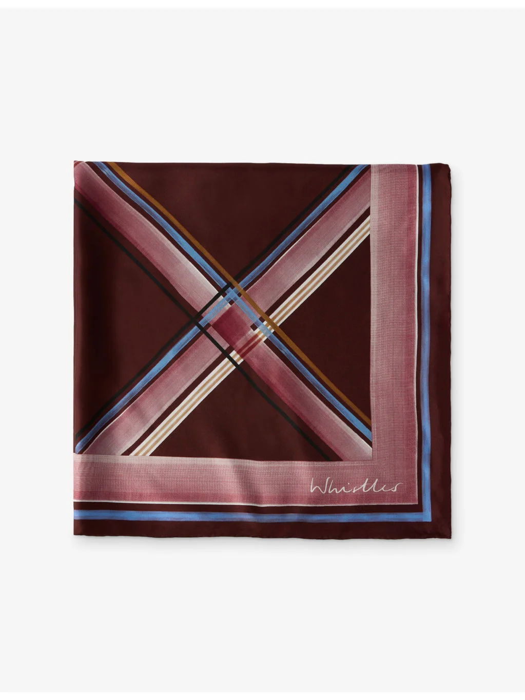 Checked Square Silk Scarf - 1