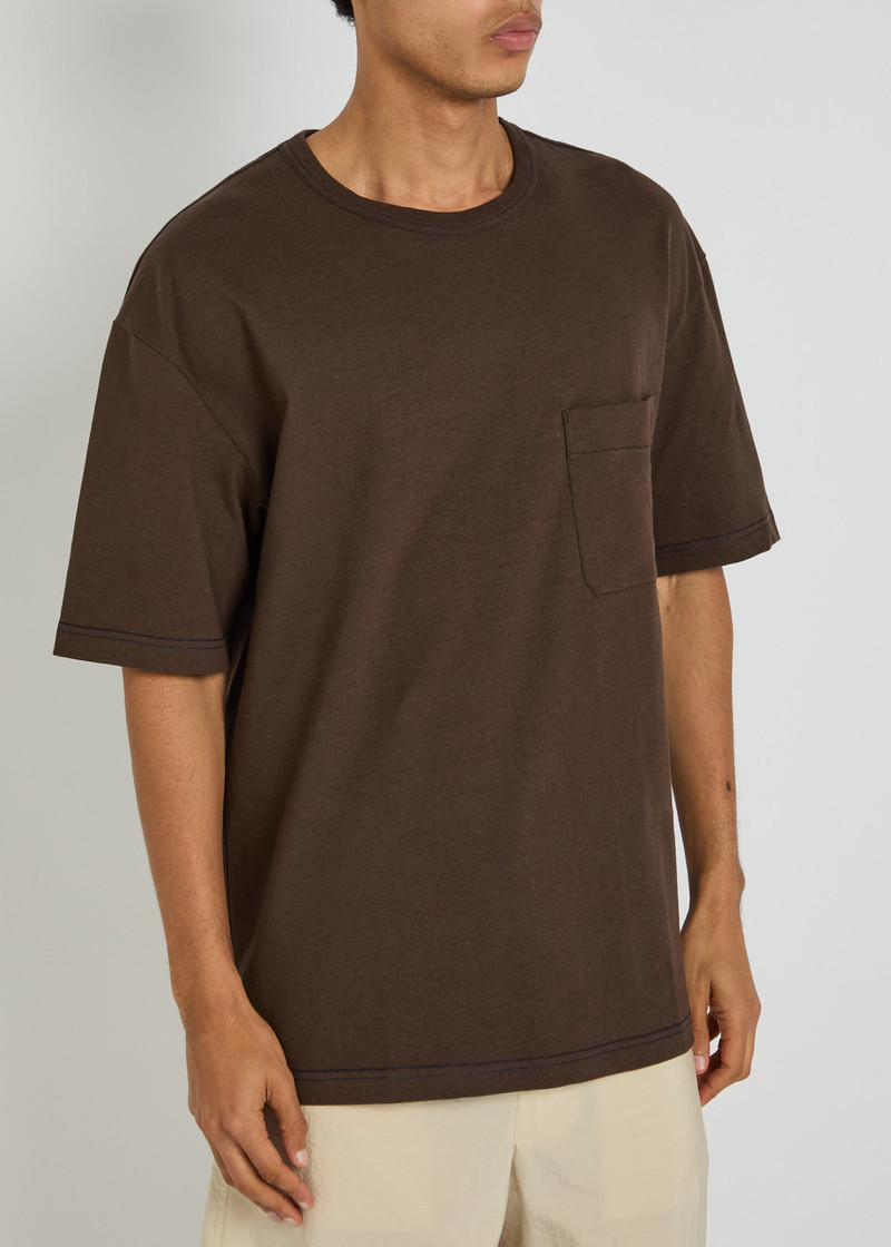 Lemaire Lemaire Boxy Cotton and Linen-blend T-shirt outlook