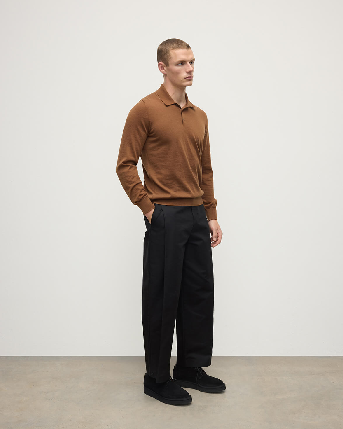 Camel Cashmere Polo Shirt - 3