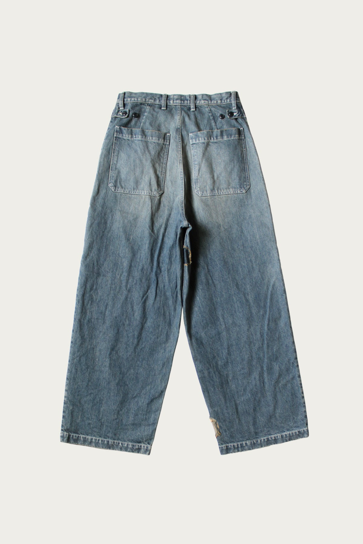 14oz Denim FATIGUE Baggy Pants (RUSHFIELD Remake) - Indigo - 4
