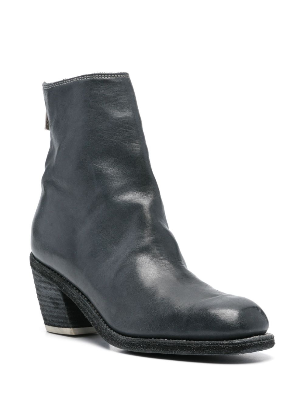 70mm leather ankle boots - 2