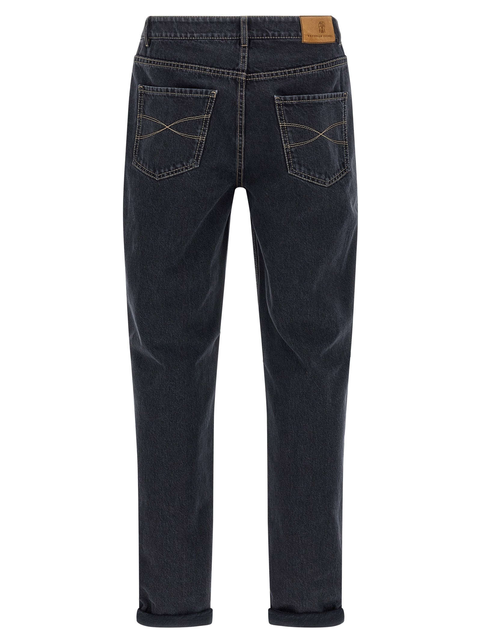 Garment-Dyed Jeans Gray - 2