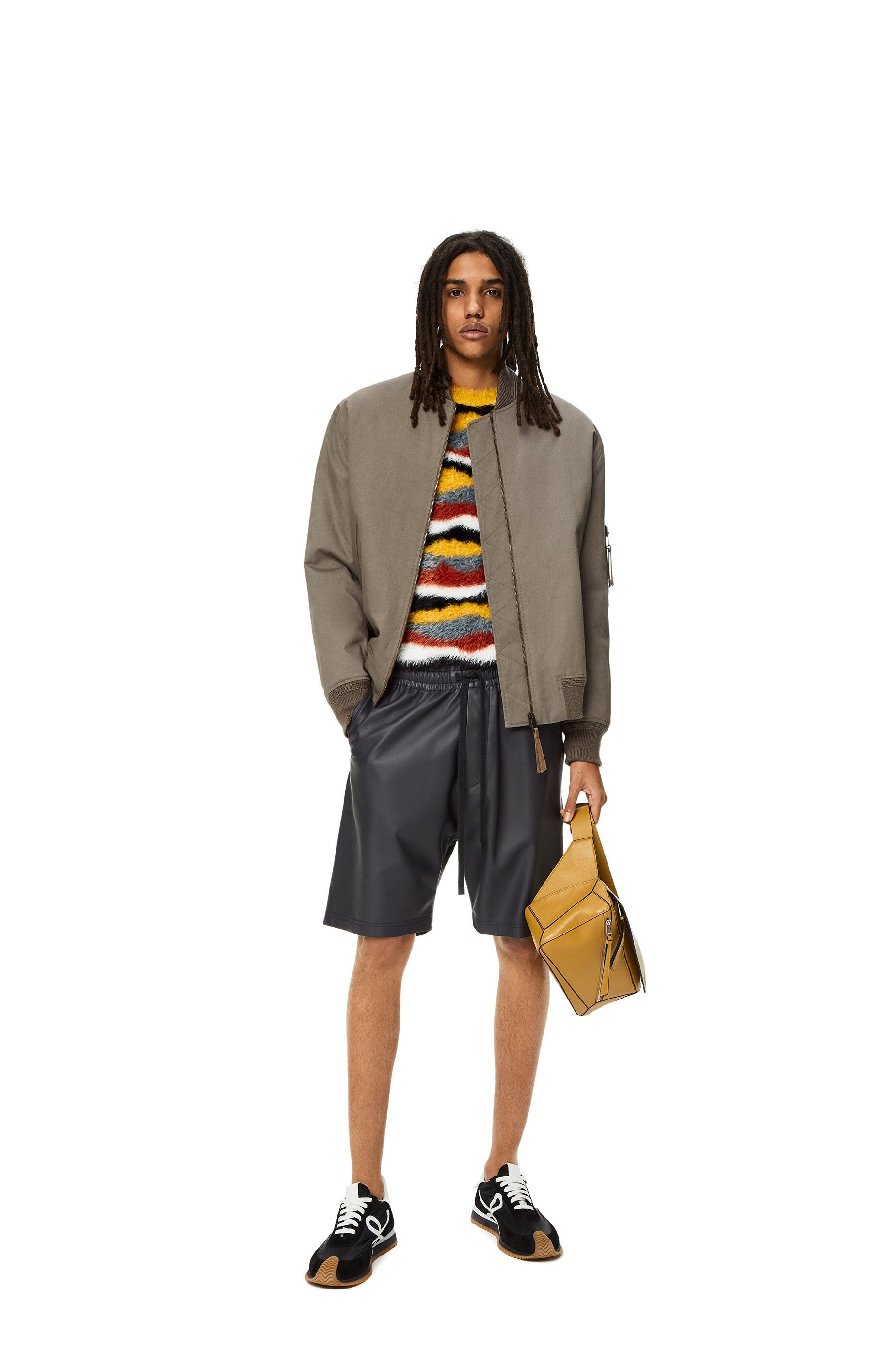 Drawstring shorts in nappa - 2