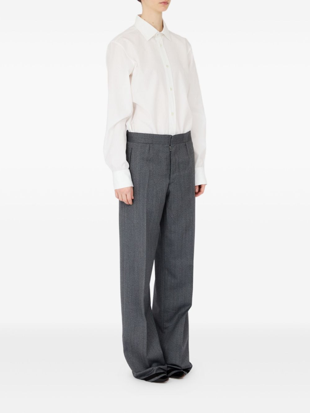wide-leg tailored trousers - 3