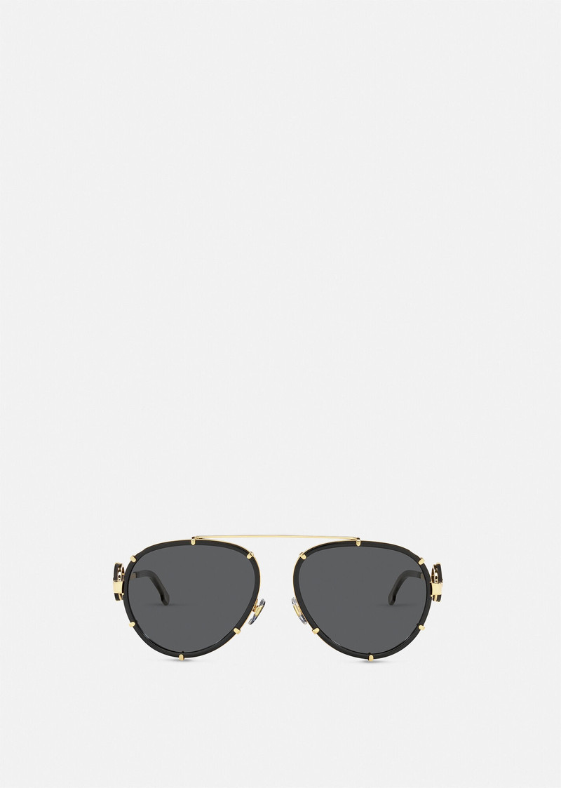 VERSACE Vintage Icon Pilot Clip-On Sunglasses outlook
