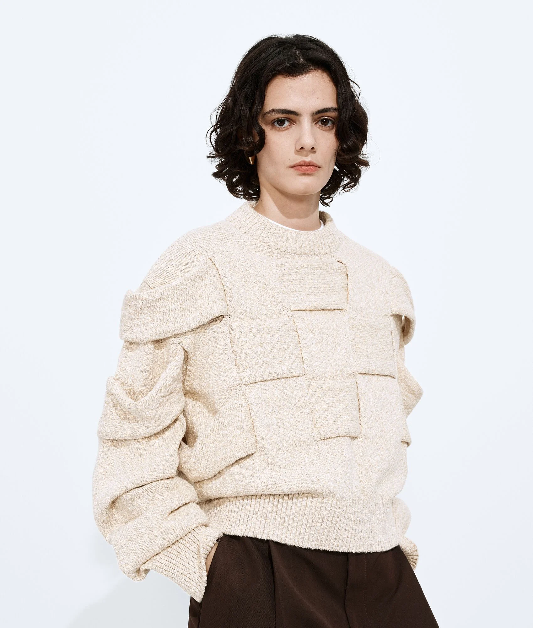 Cotton Intrecciato Sweater - 1