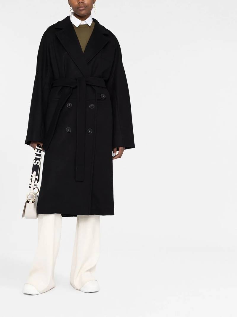 Stella McCartney belted wool coat outlook