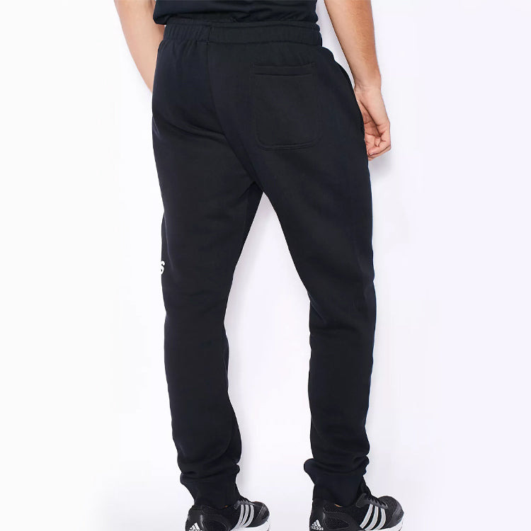 adidas Logo Training Fleece Lined Stay Warm Sports Knit Long Pants Black AB6527 - 5