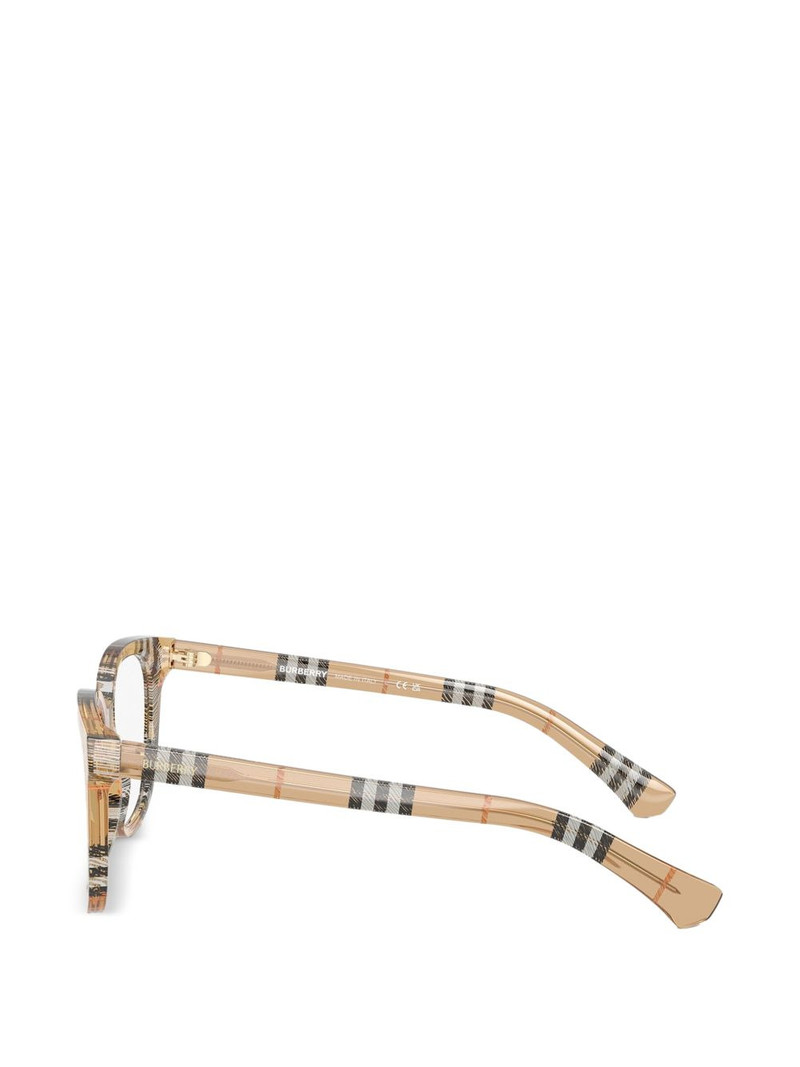 check-pattern square-frame glasses 3