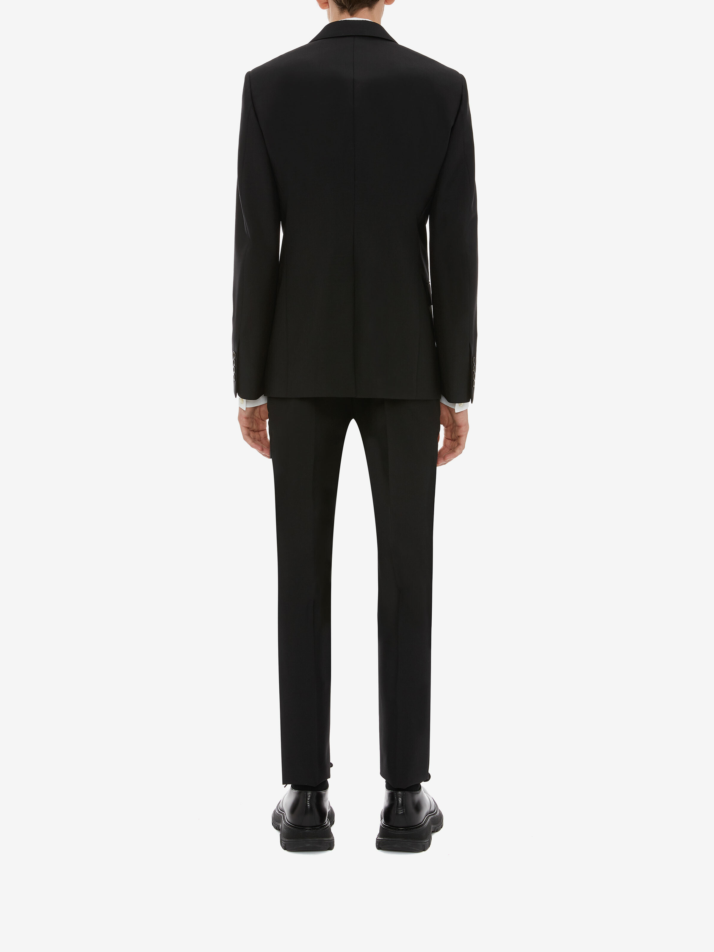 Men's McQueen Classic Selvedge Mohair Pants in Black - 4