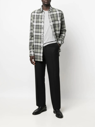 Brioni plaid-check print shirt outlook