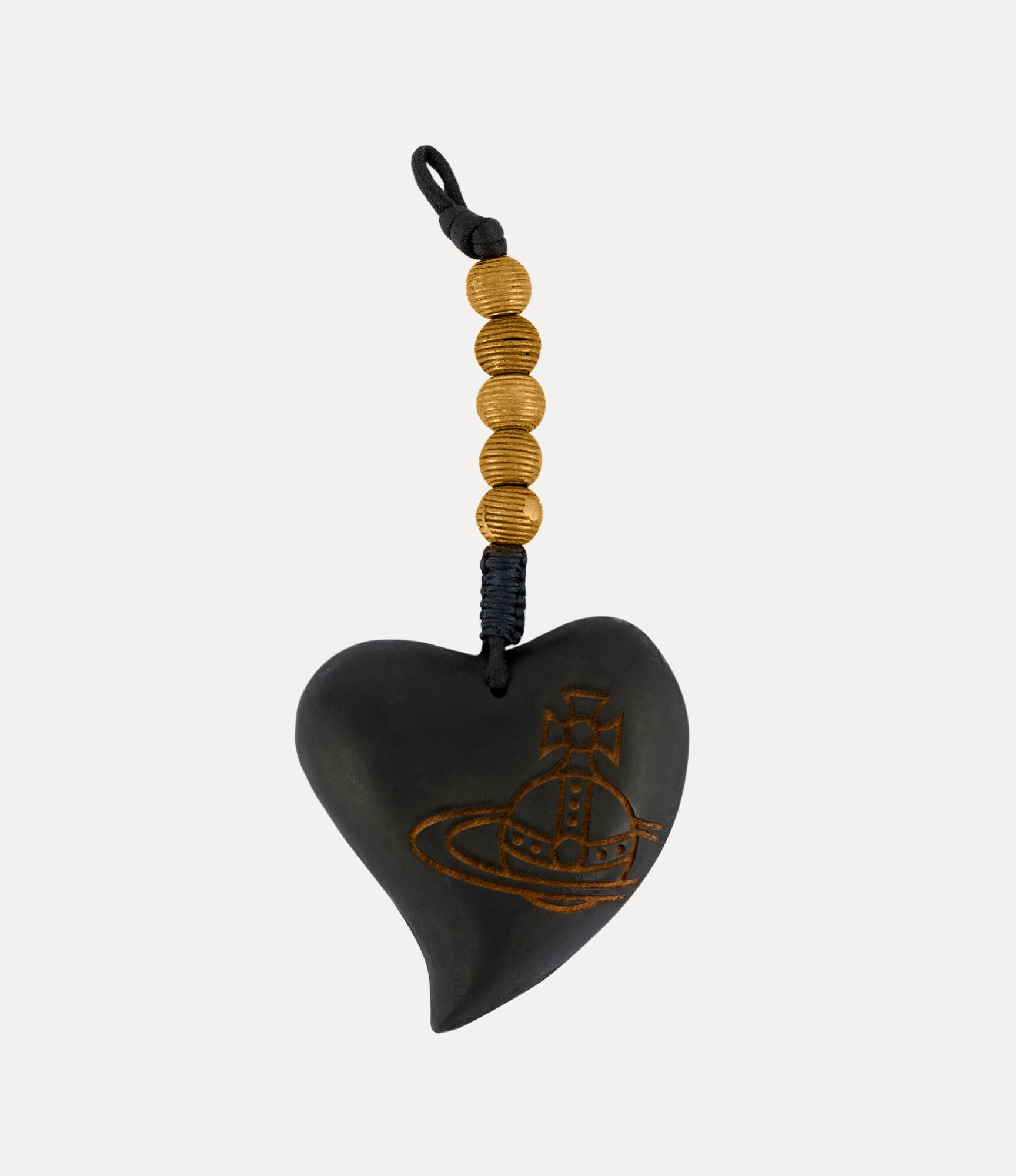 GADGET WOODEN HEART CHARM KEYRING - 1