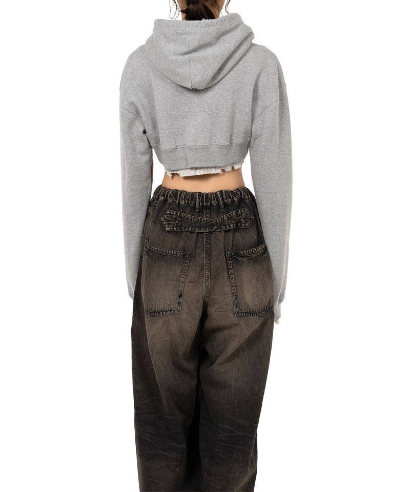 Layered Cropped Zip-up Hoodie 11