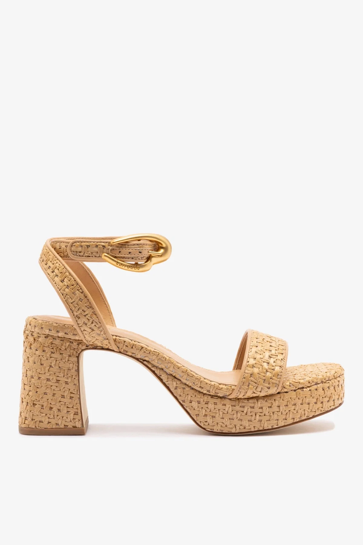 Dolly Verona Low Sandal In Natural Raffia and Beige Leather - 1