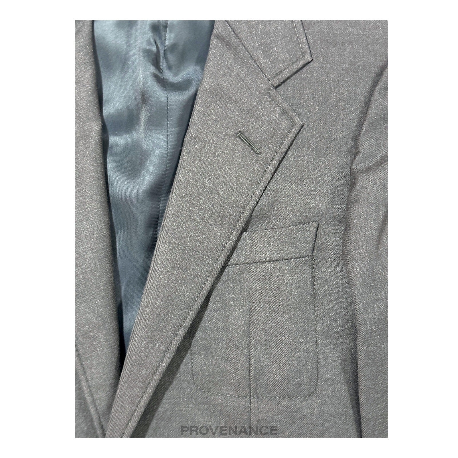 Lanvin Grosgrain Trim Blazer Jacket Coat - Grey 36 46 - 5