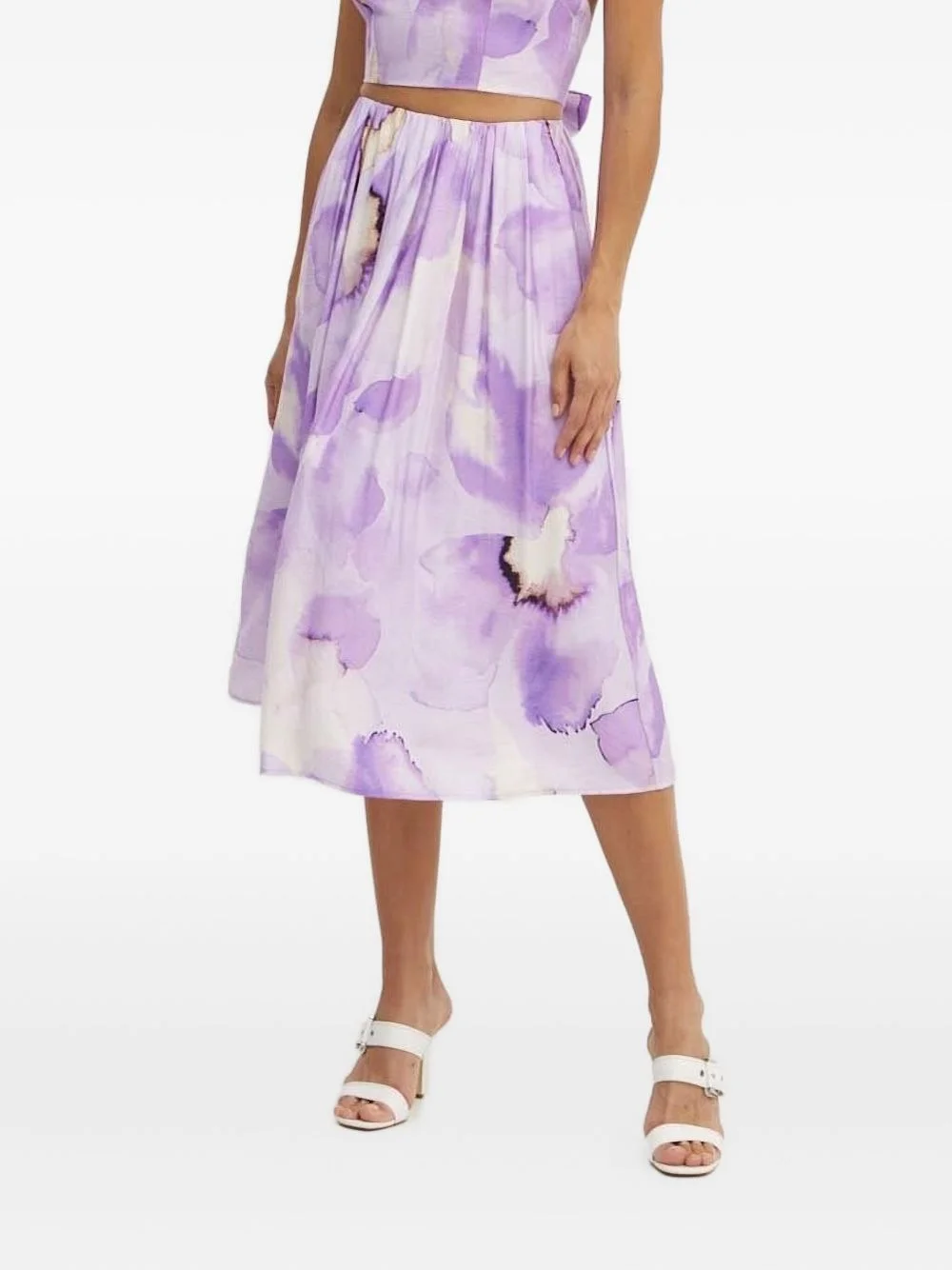 floral-print skirt - 1