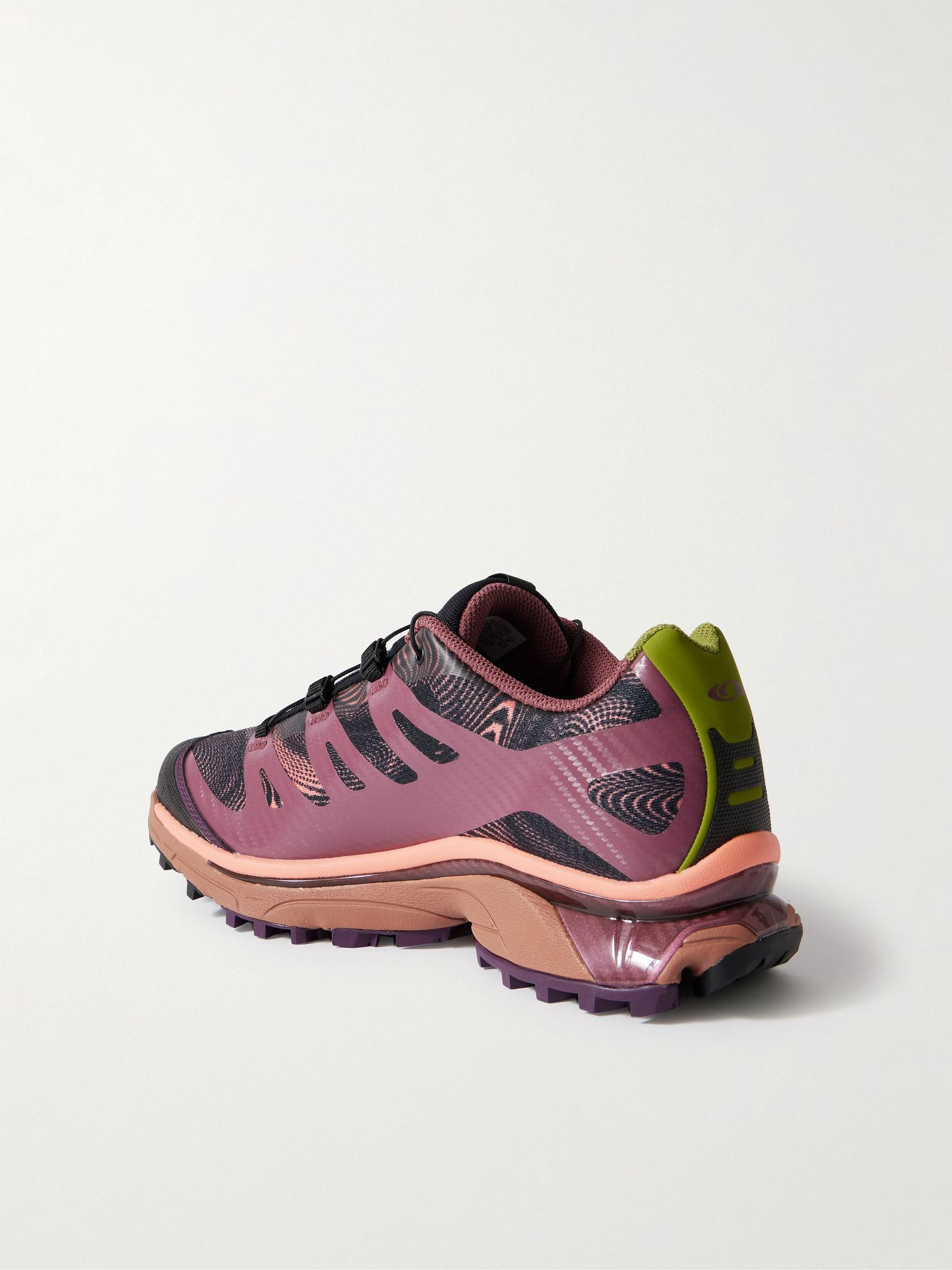 XT-4 Rubber-Trimmed Mesh Sneakers Red - 4