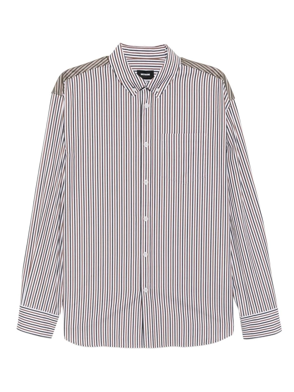 striped button-down shirt - 1