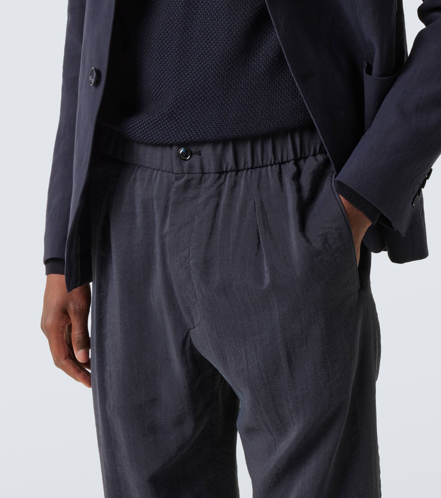 Silk-blend tapered pants - 5