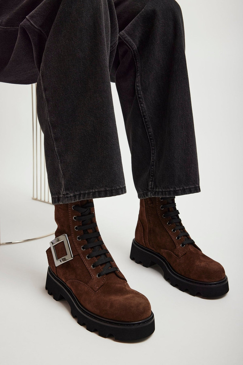 Roger Vivier Viv Rangers lace up boots outlook