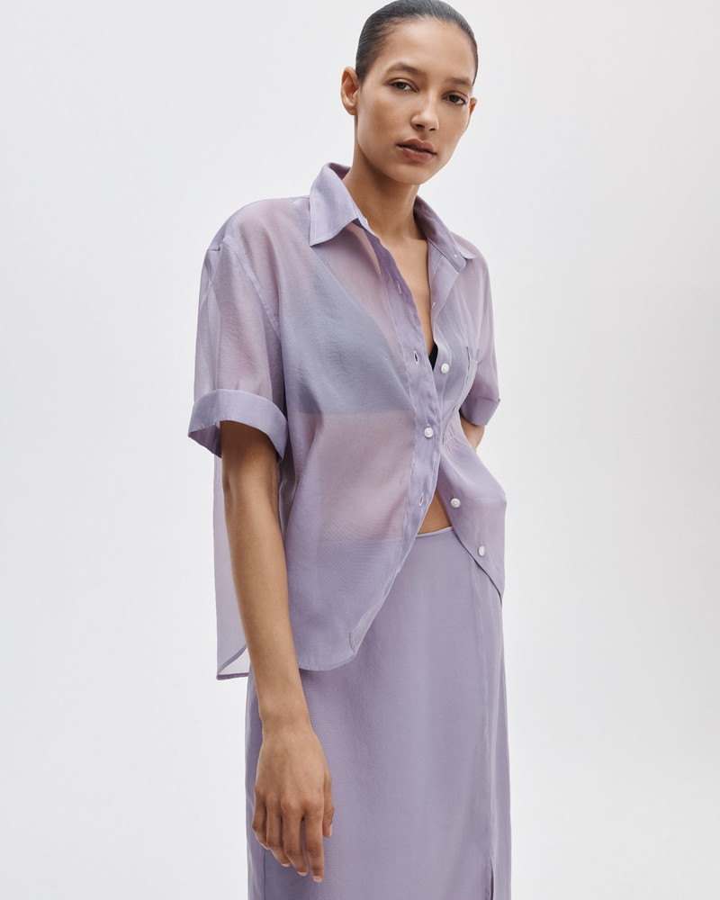 Connie Organza Short-Sleeve Shirt 2