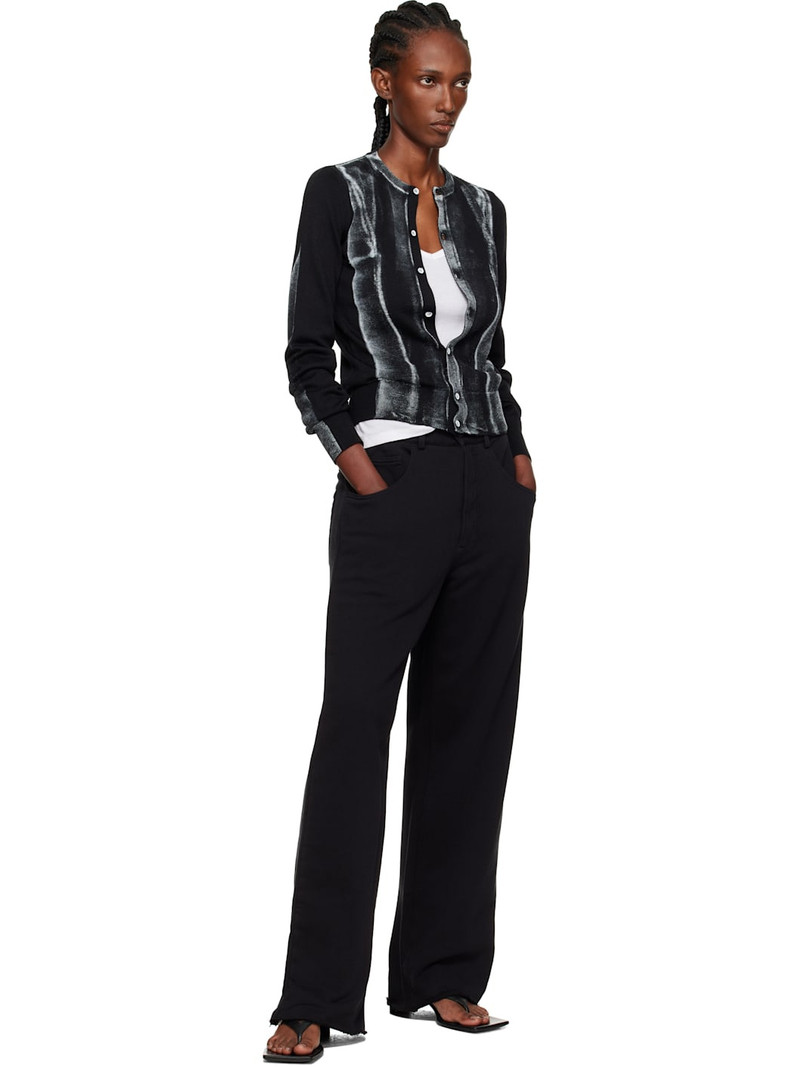 MM6 Maison Margiela Black Folded Printed Gauge 14 Cardigan outlook