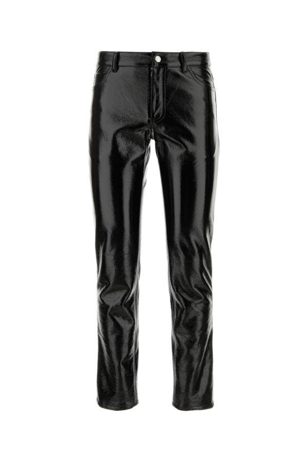 Courreges Man Black Vinyl Pant - 1