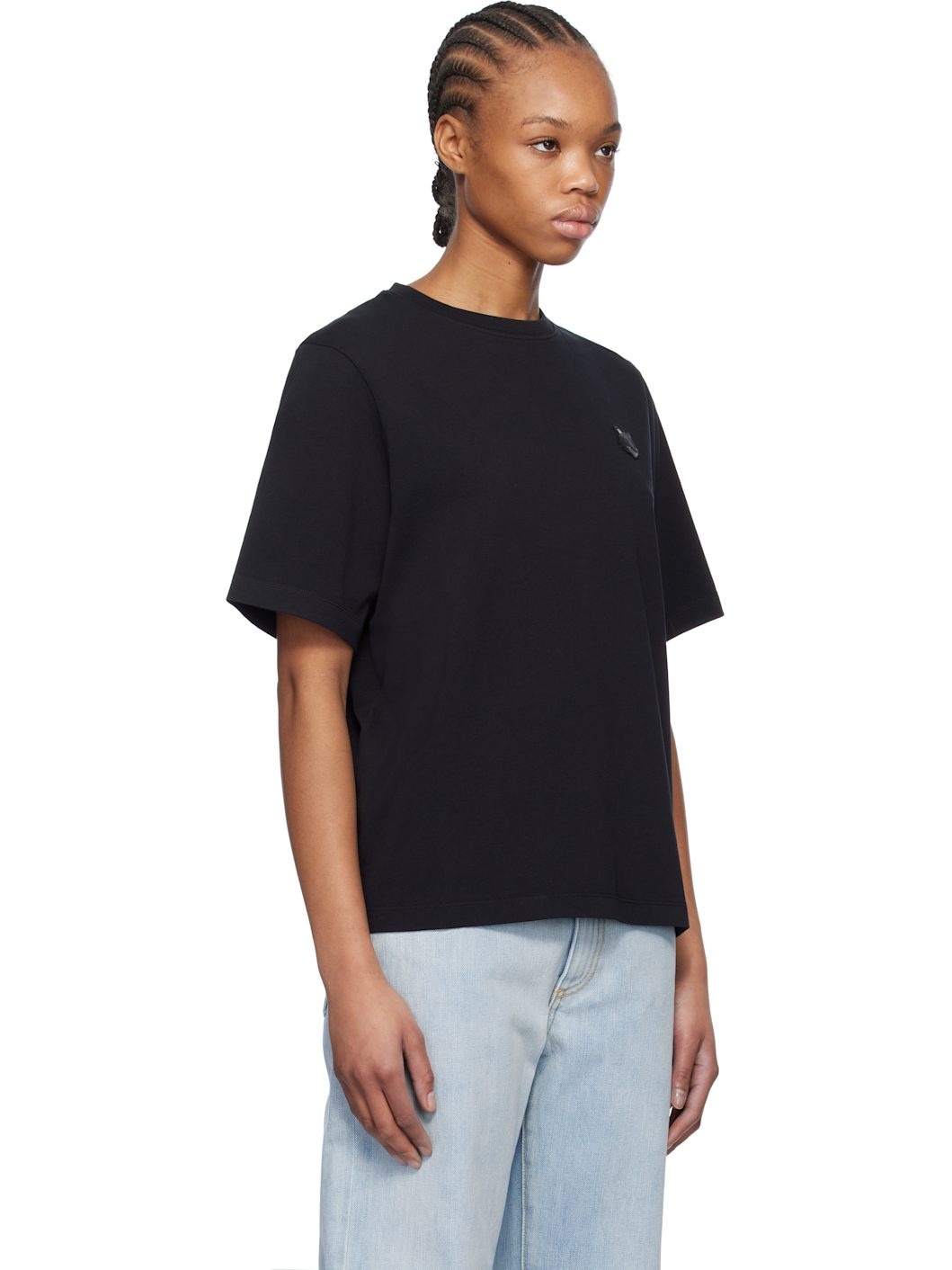 Black Bold Fox Head Patch Comfort T-shirt - 2