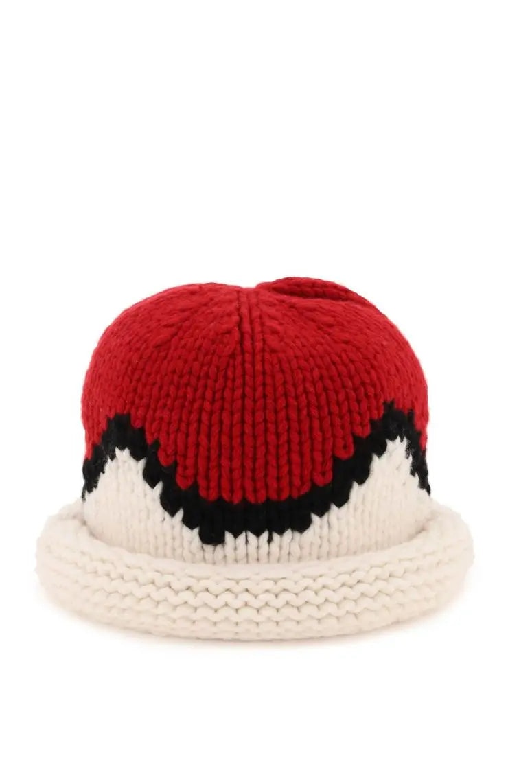 KENZO JACQUARD KNIT BEANIE HAT - 1