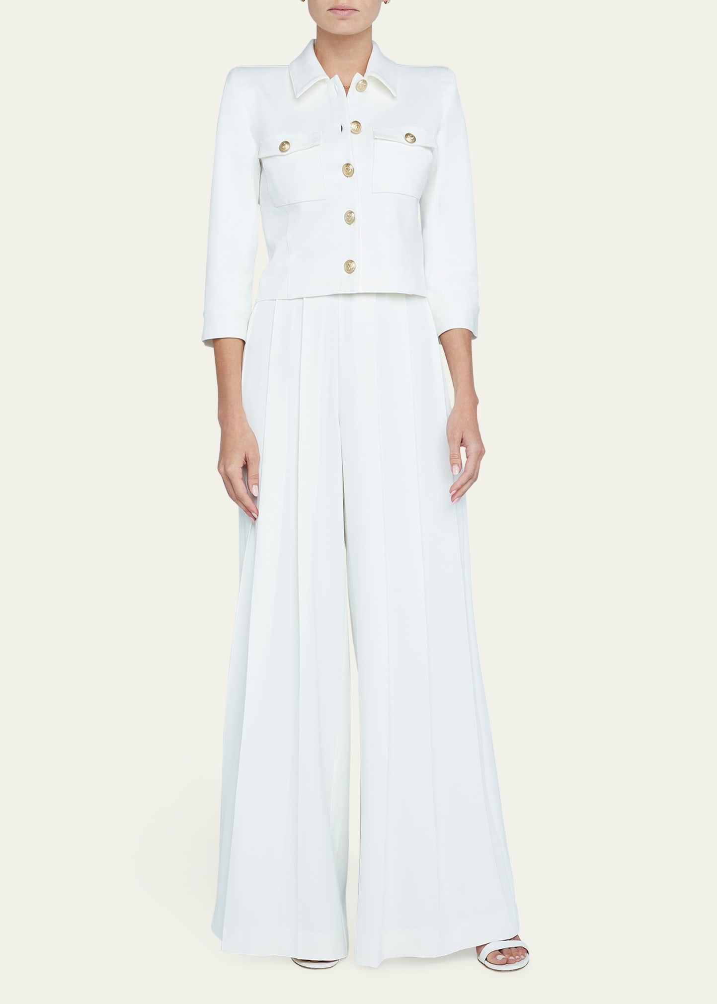 Nova Mid-Rise Wide-Leg Pleated Pants - 2