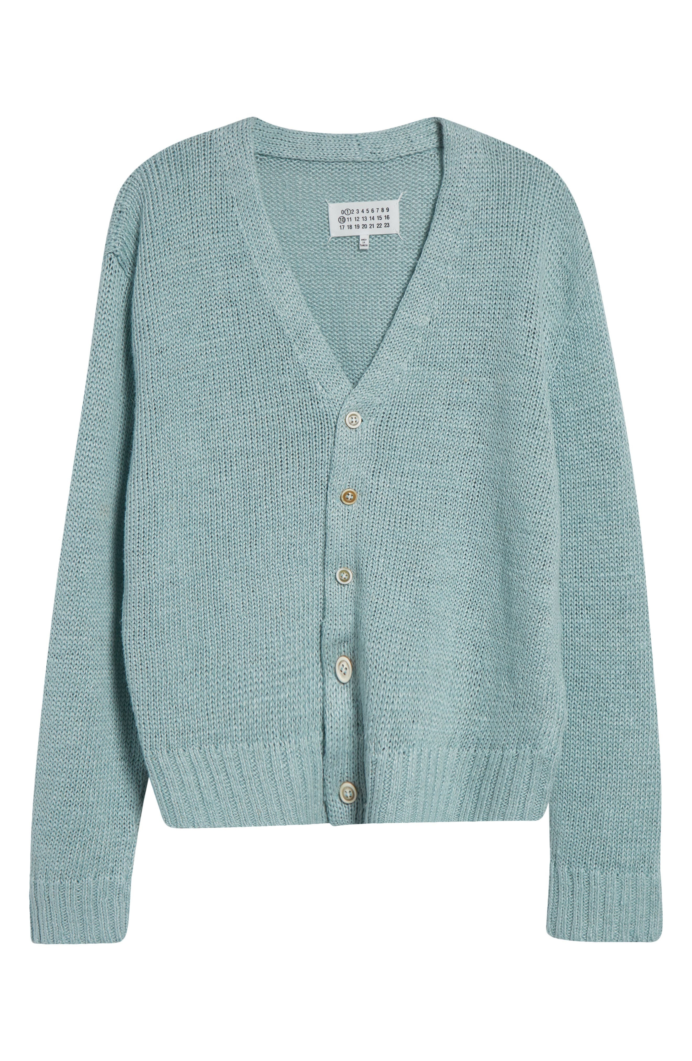 Maison Margiela Gardening Hemp Cardigan in Light Blue at Nordstrom - 6