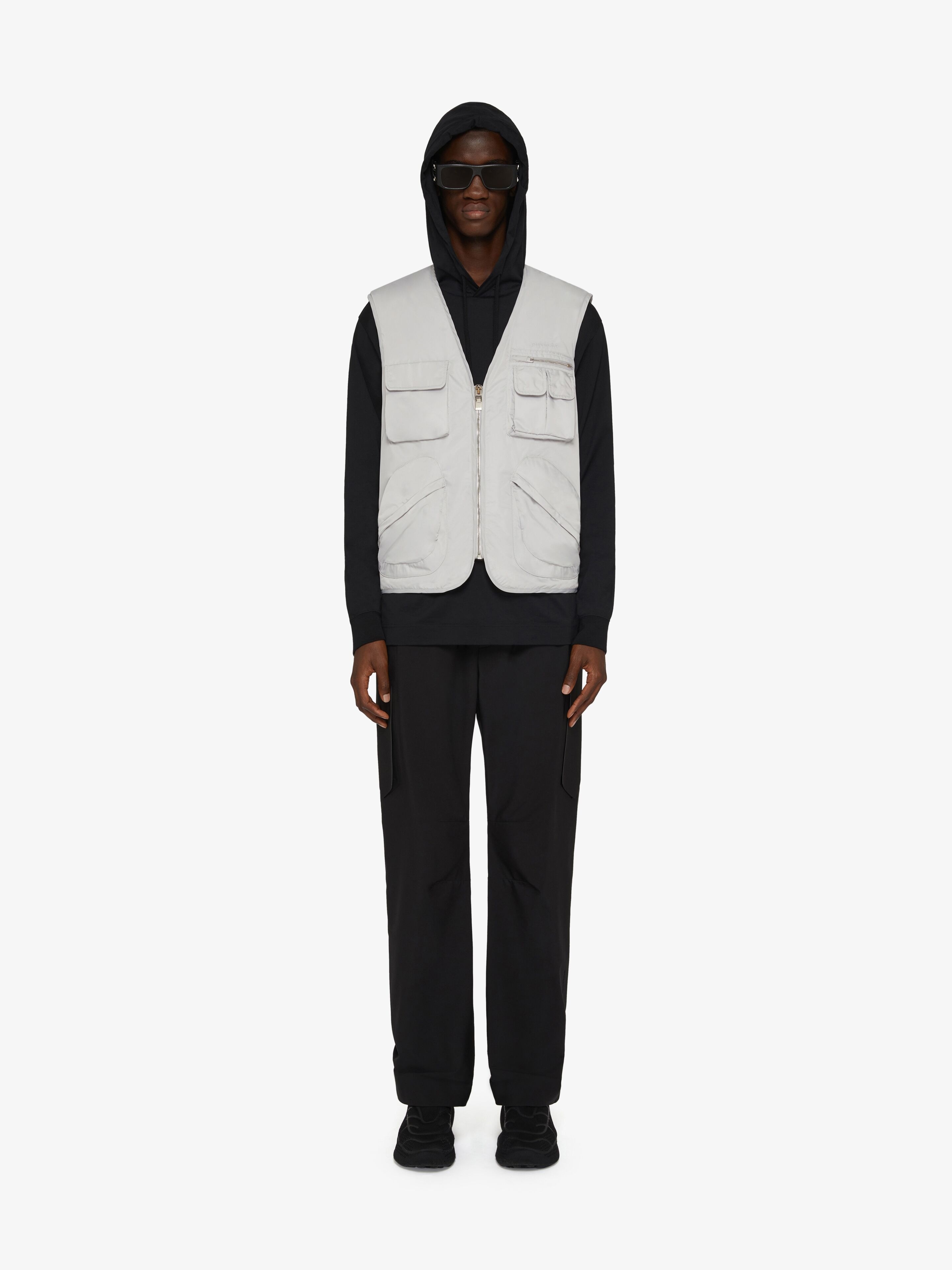 MULTIPOCKETS JACKET IN EMBROIDERED NYLON - 2