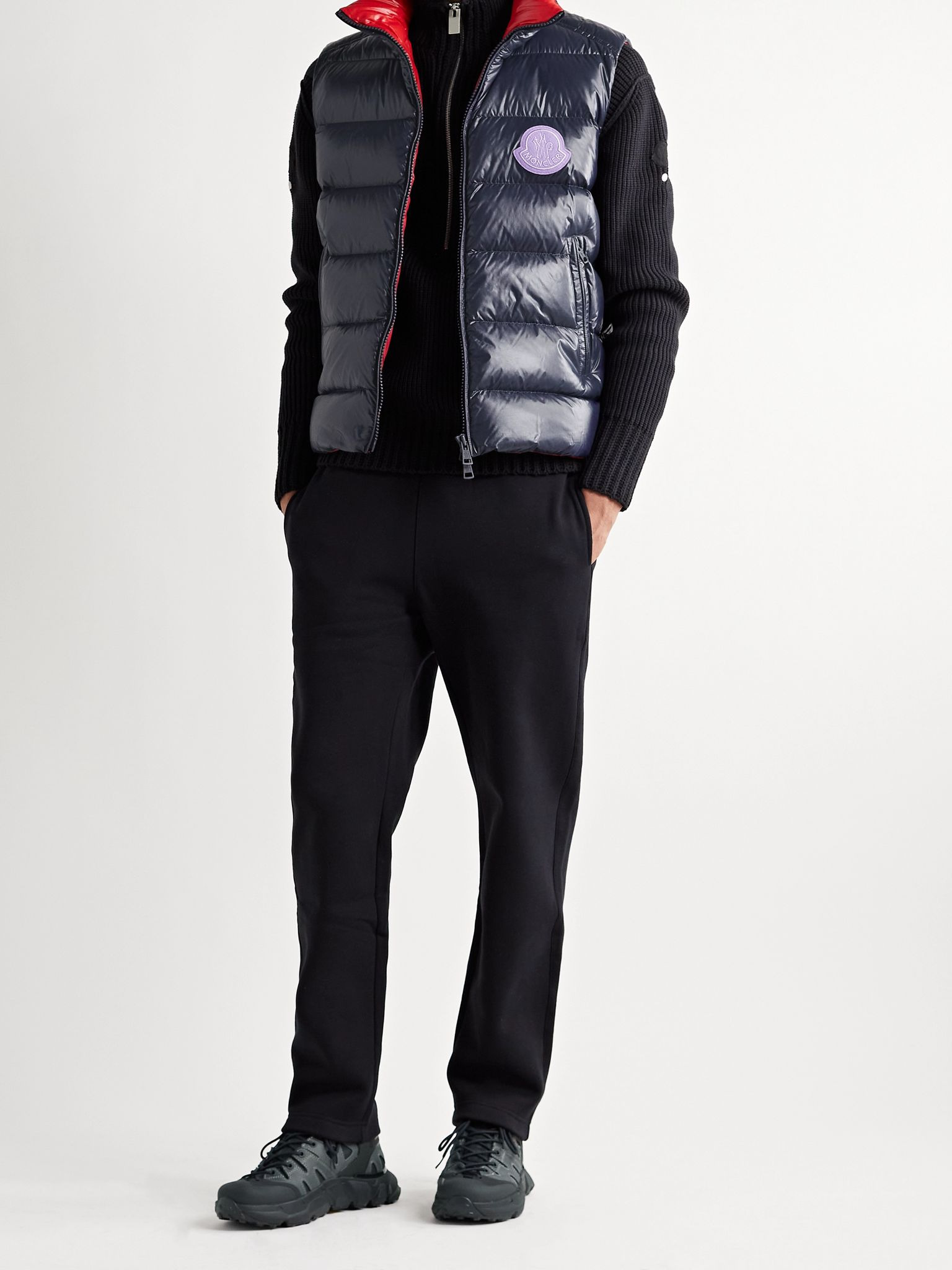 2 Moncler 1952 Silencio Nubuck, Mesh and Rubber Sneakers Black - 2