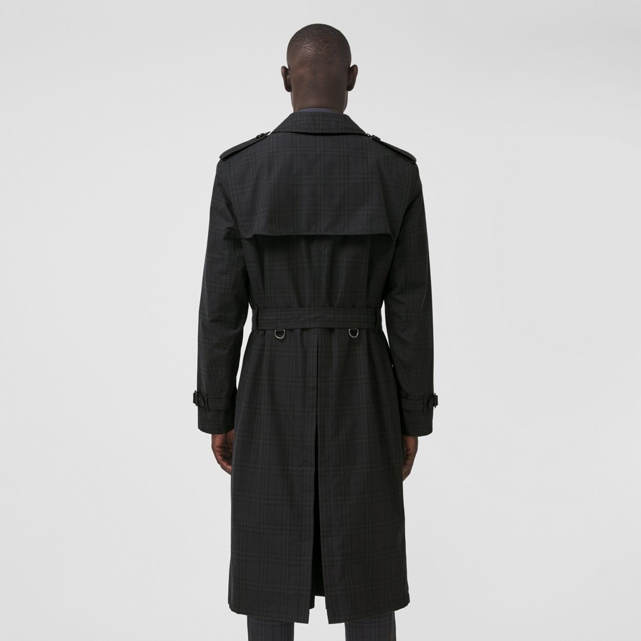 Check Cotton Trench Coat - 4