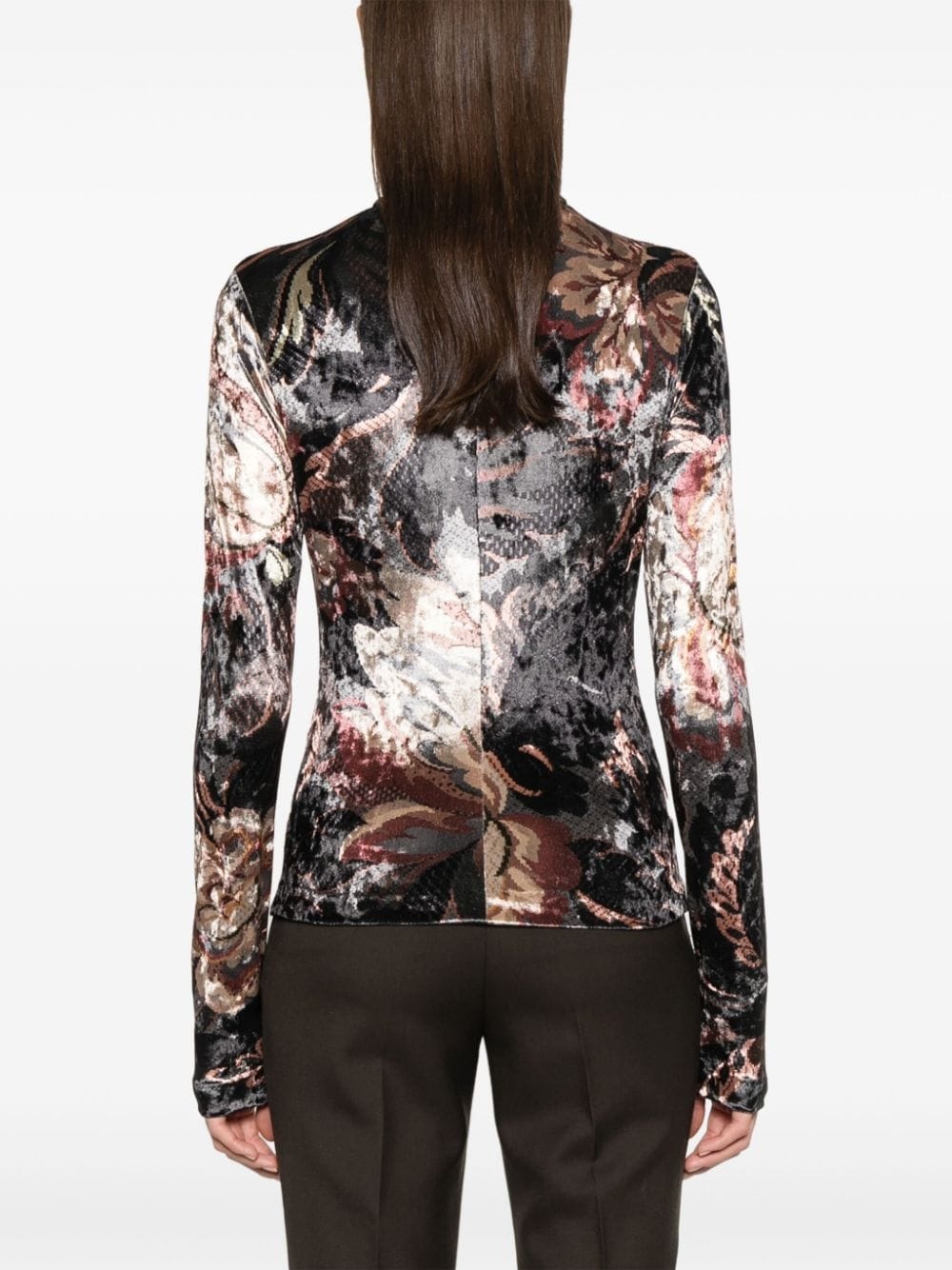 Printed high-neck sweater - 5