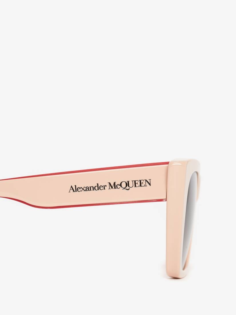 Selvedge Cat-eye Sunglasses in Pink - 4