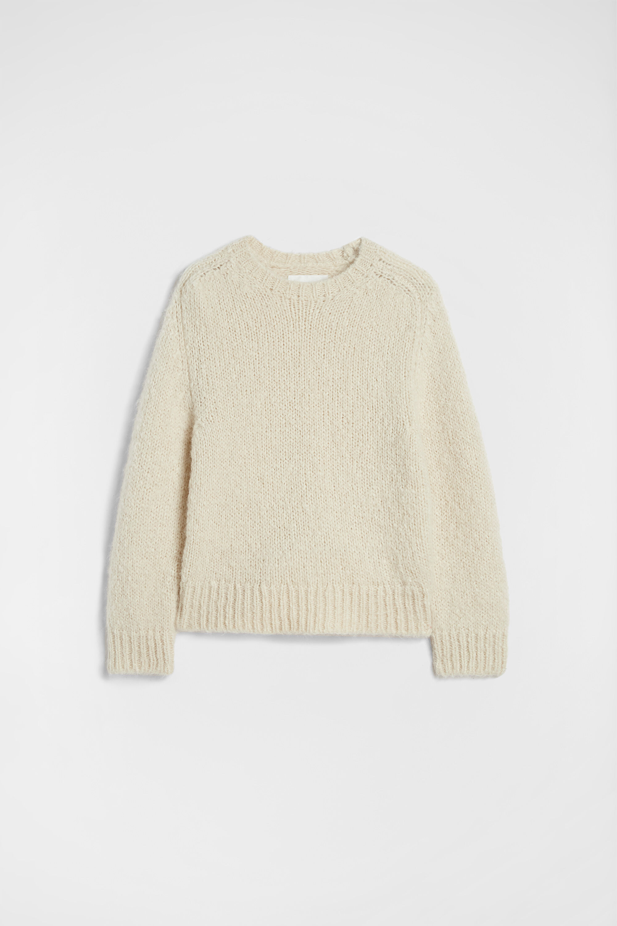 Wool Blend Crew-Neck Sweater - 1