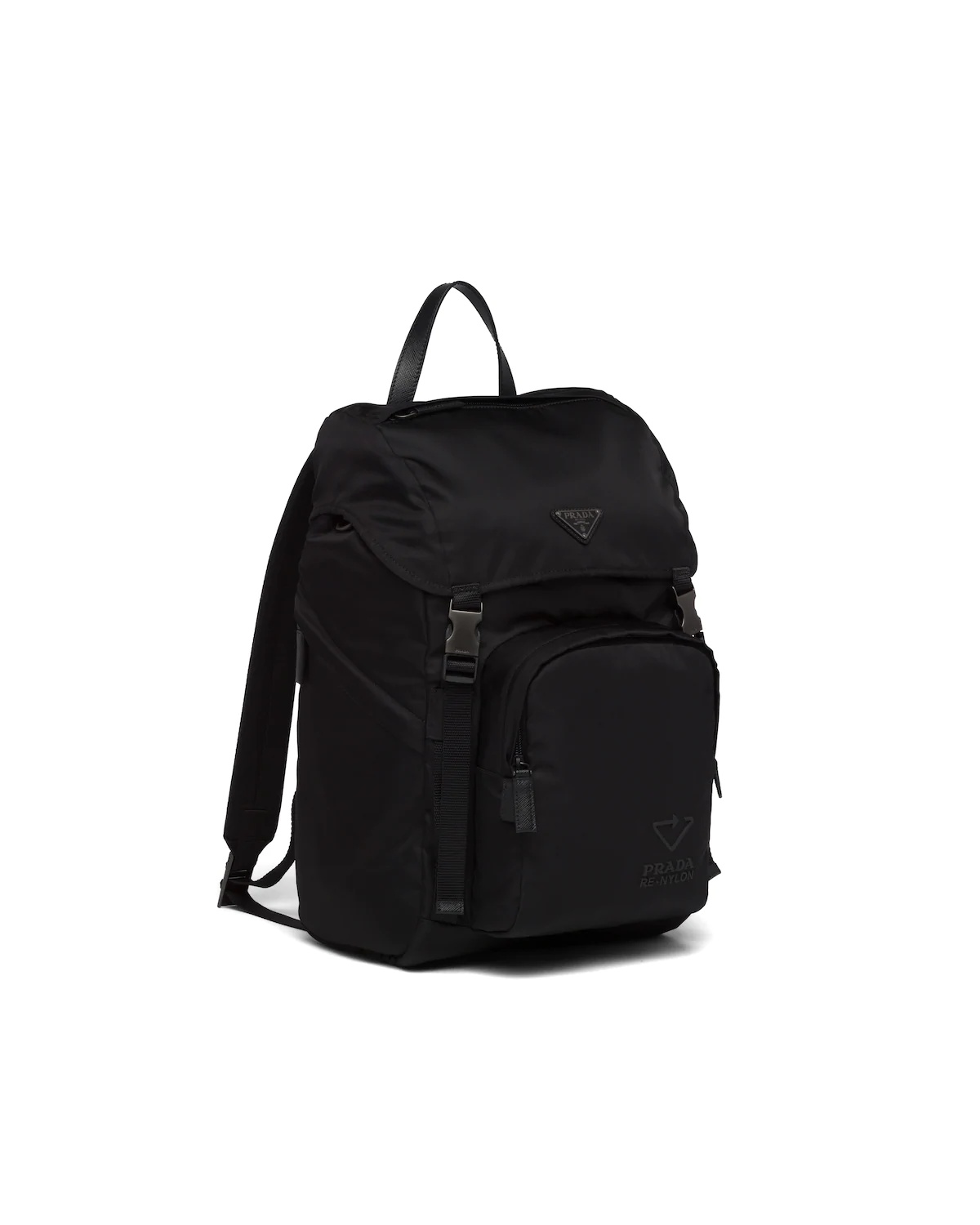 Re-Nylon and Saffiano leather backpack - 3