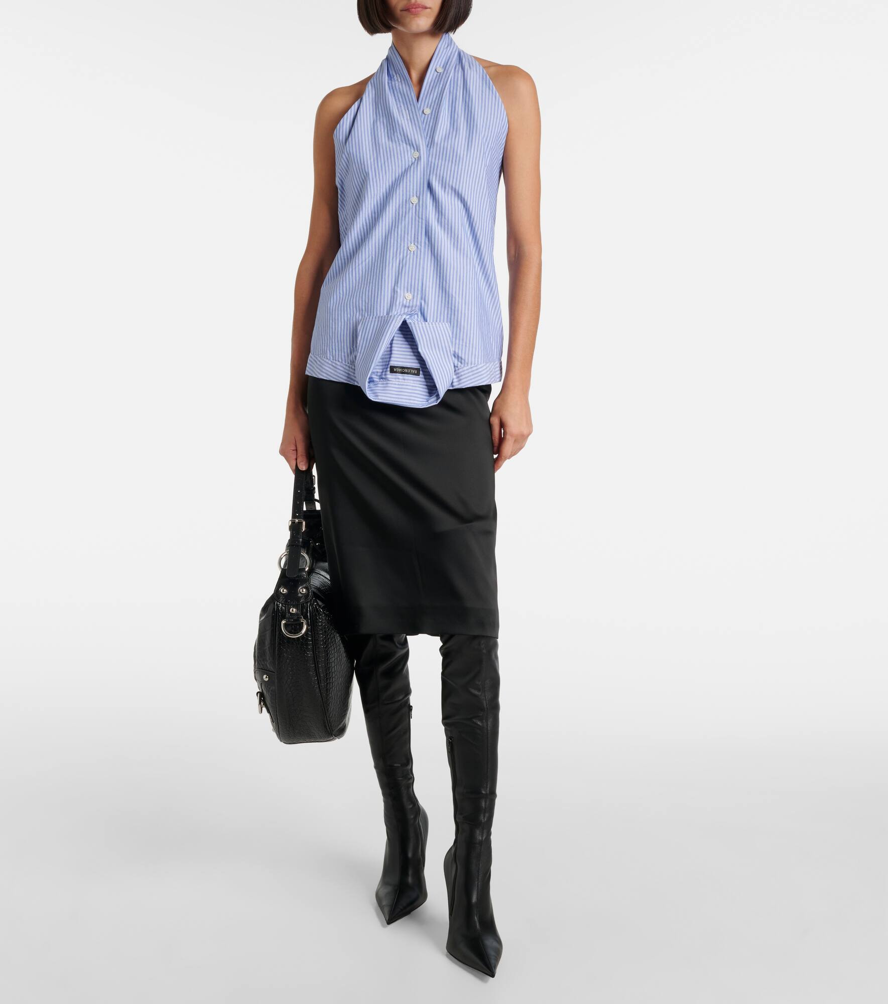 Striped deconstructed cotton top - 2