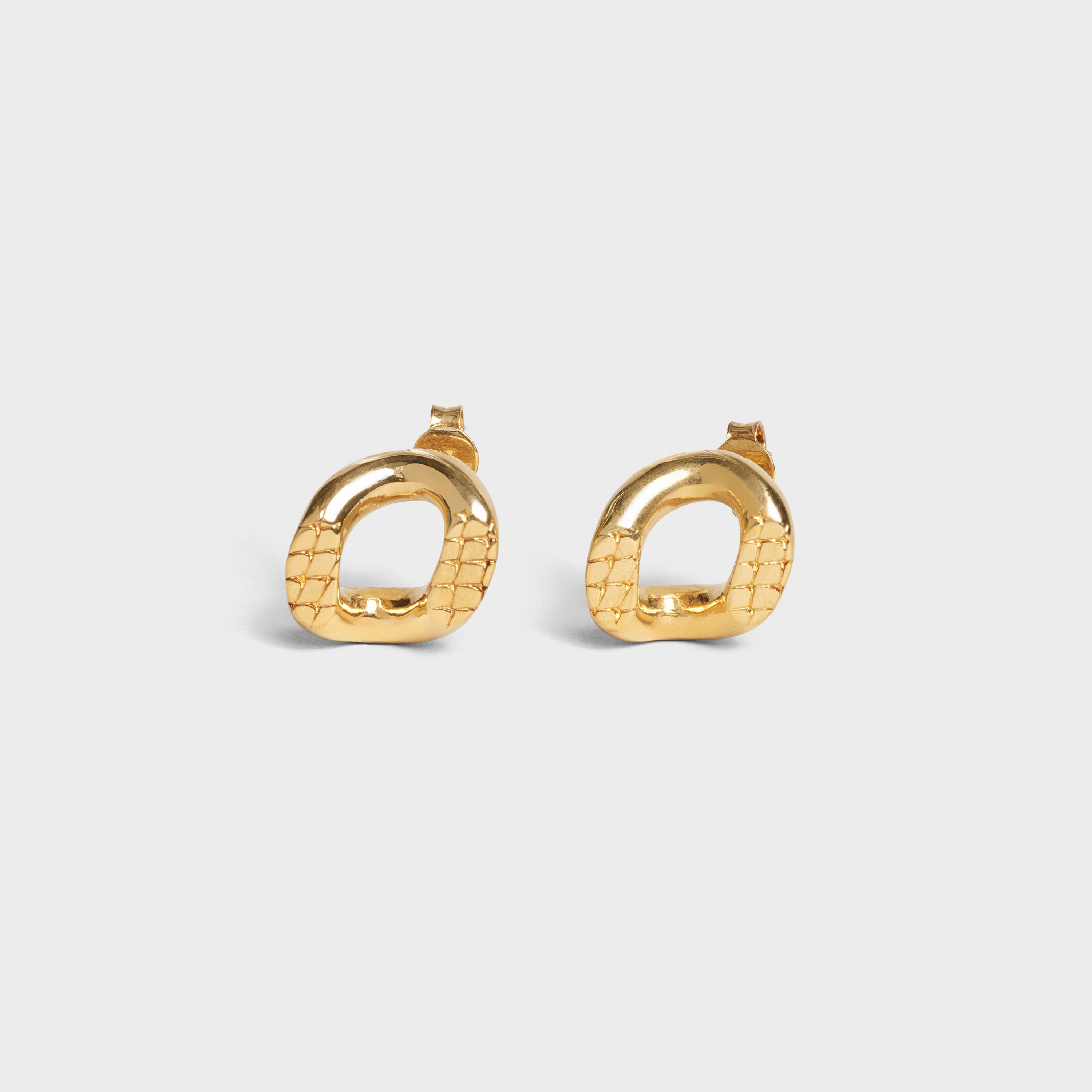 CELINE ANIMALS STUDS IN BRASS WITH VINTAGE GOLD FINISH - 1