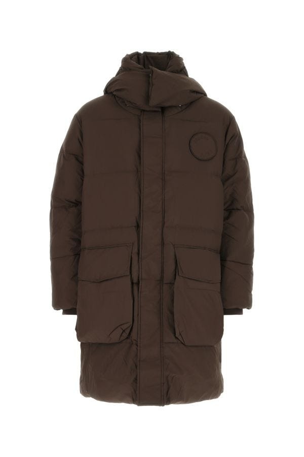 Chocolate nylon padded jacket - 1